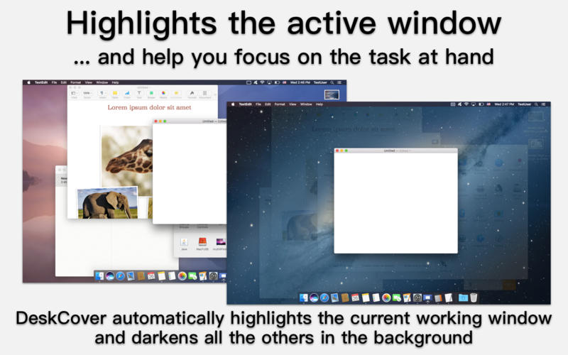DeskCover for Mac 1.3 破解版 - 凸显应用程序