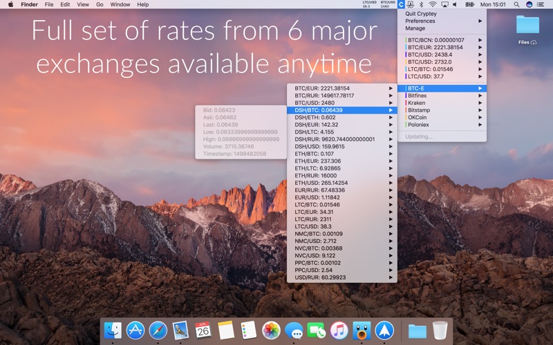 Cryptey for Mac 1.7.0 激活版 - 比特币行情跟踪
