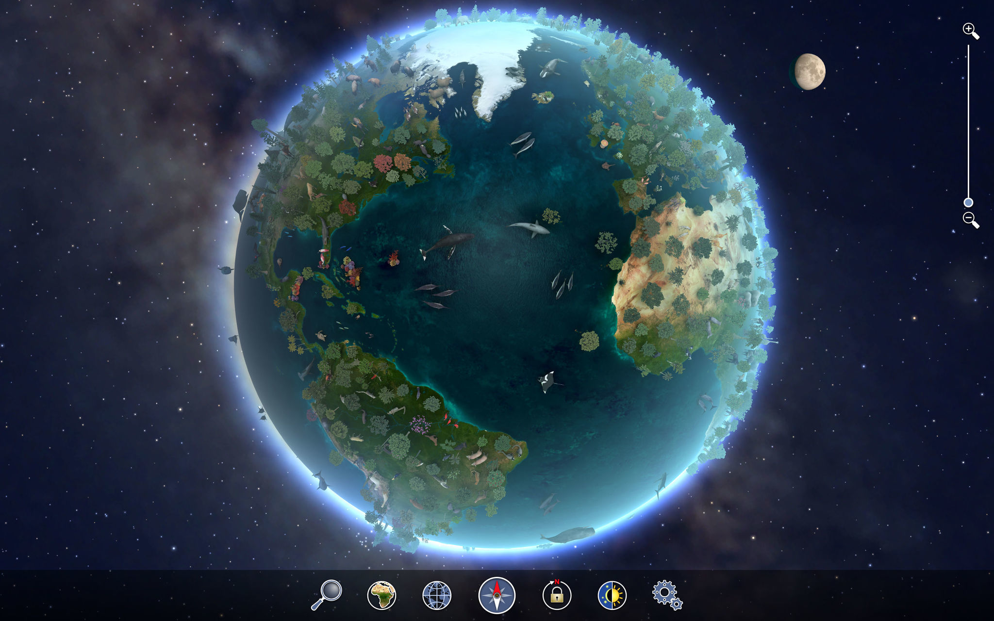 Earth 3D - Animal Atlas for Mac 1.0.0 激活版 - 3D地球仪全球动物图集