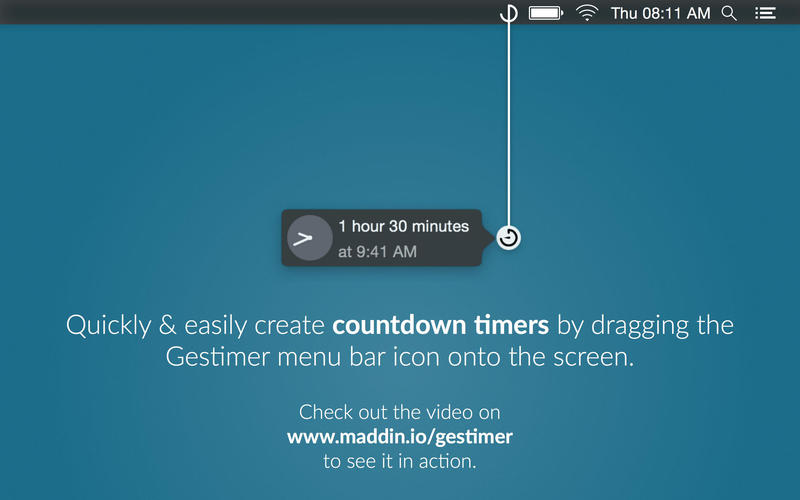 Gestimer for Mac 1.1.8 激活版 - 简单方便的提醒创建小工具