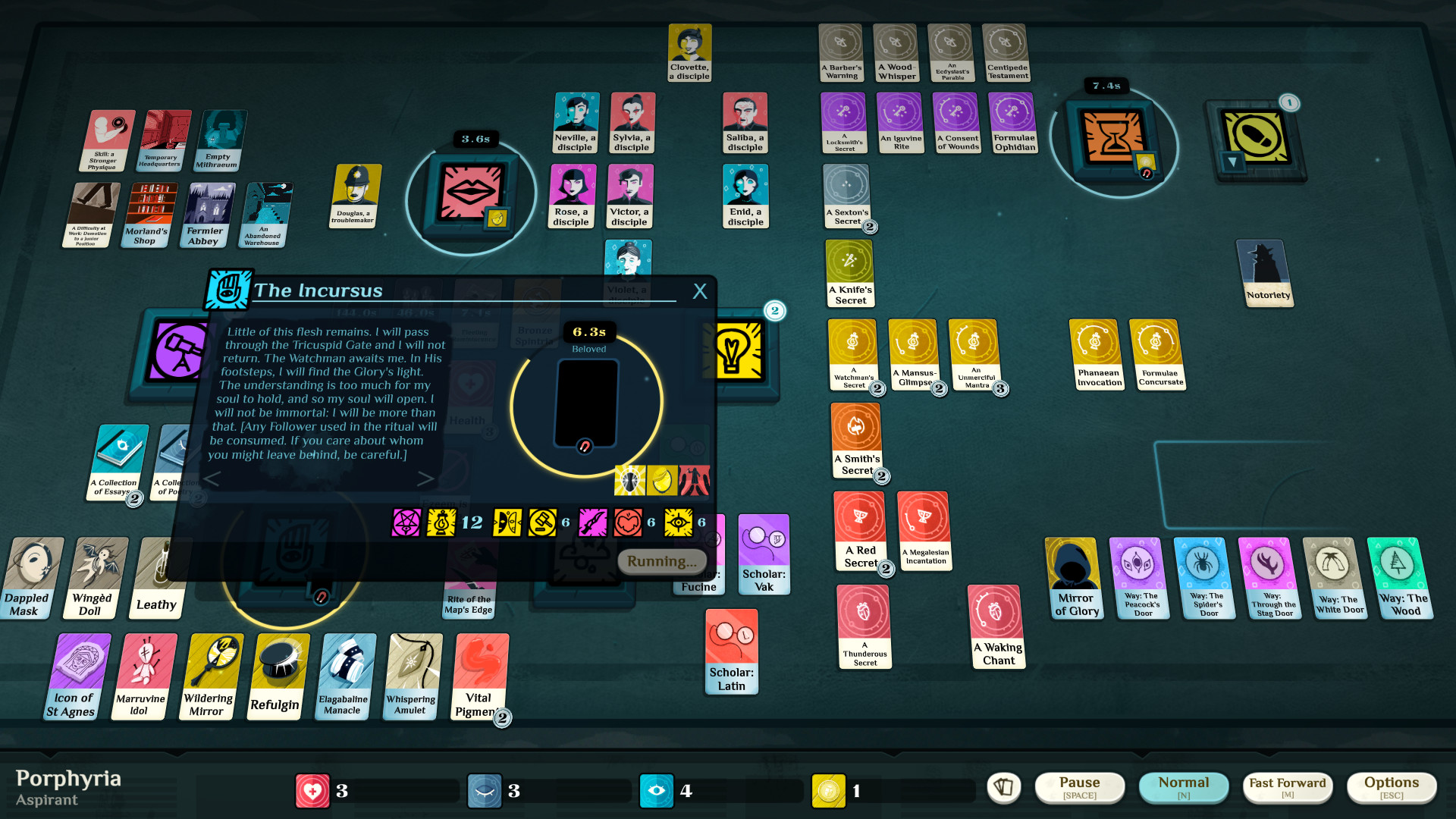 Cultist Simulator 2020.10.e.2 Mac 中文破解版 密教模拟器有关天启与渴慕的游戏