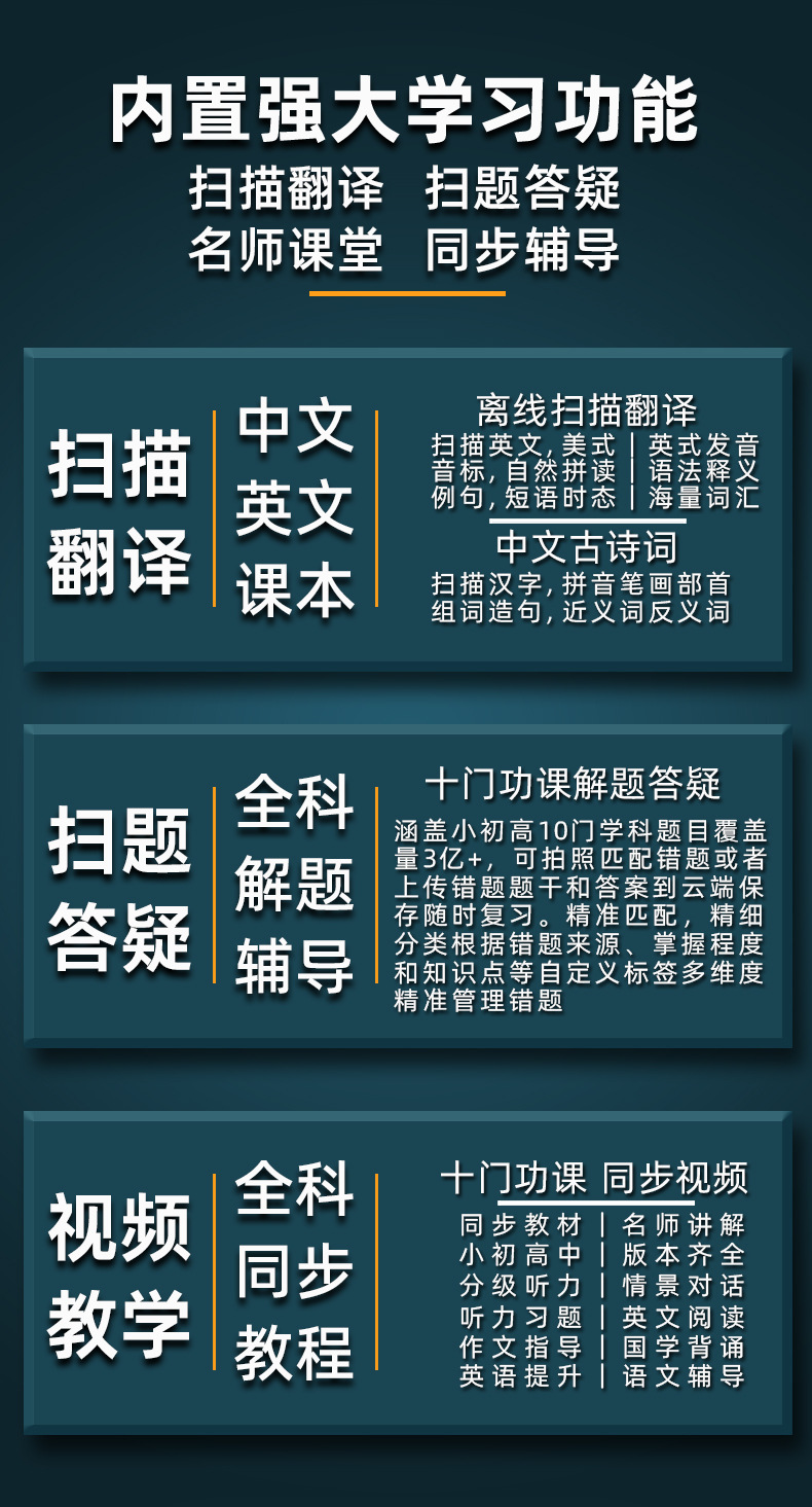 小兔AI学习机AI对话问答英语全科学习点读笔安卓离线4G全网通-2